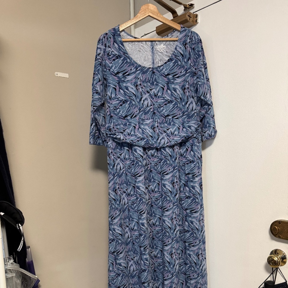 UV Skinz Blue and Lavender 50 SPF Maxi Dress